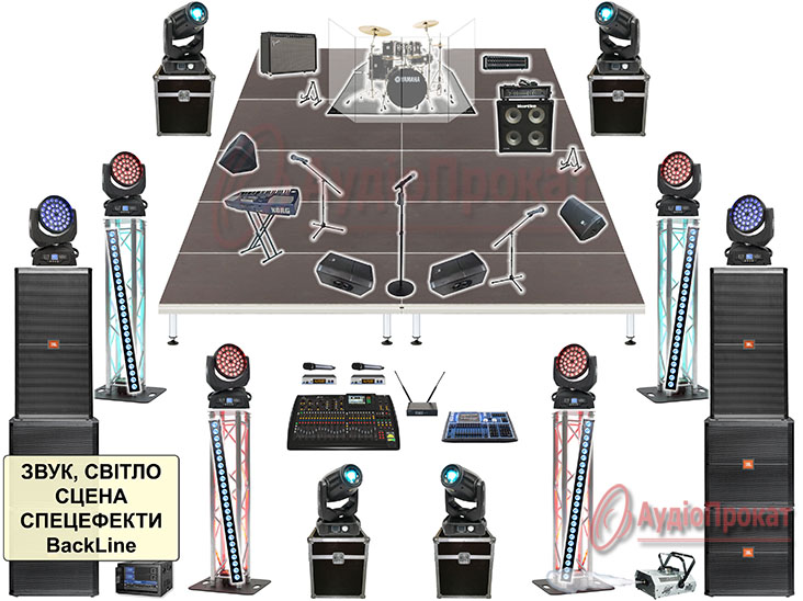 Оренда звукового та світлового обладнання для весілля, виконання вимог технічного райдера артиста