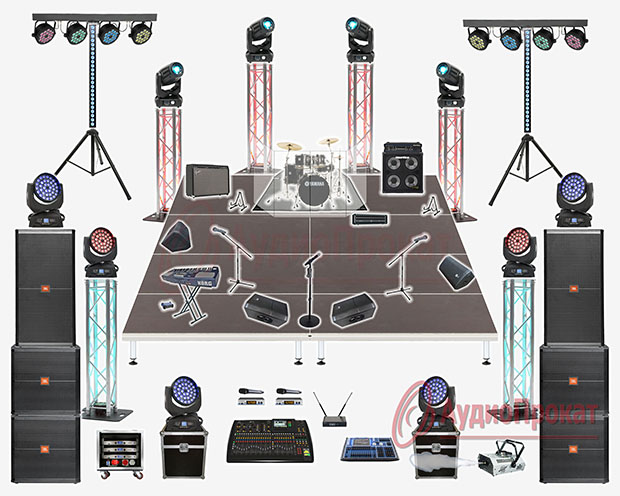 Аренда аппаратуры для выступления кавер-группы. Выполнение технического райдера артиста.